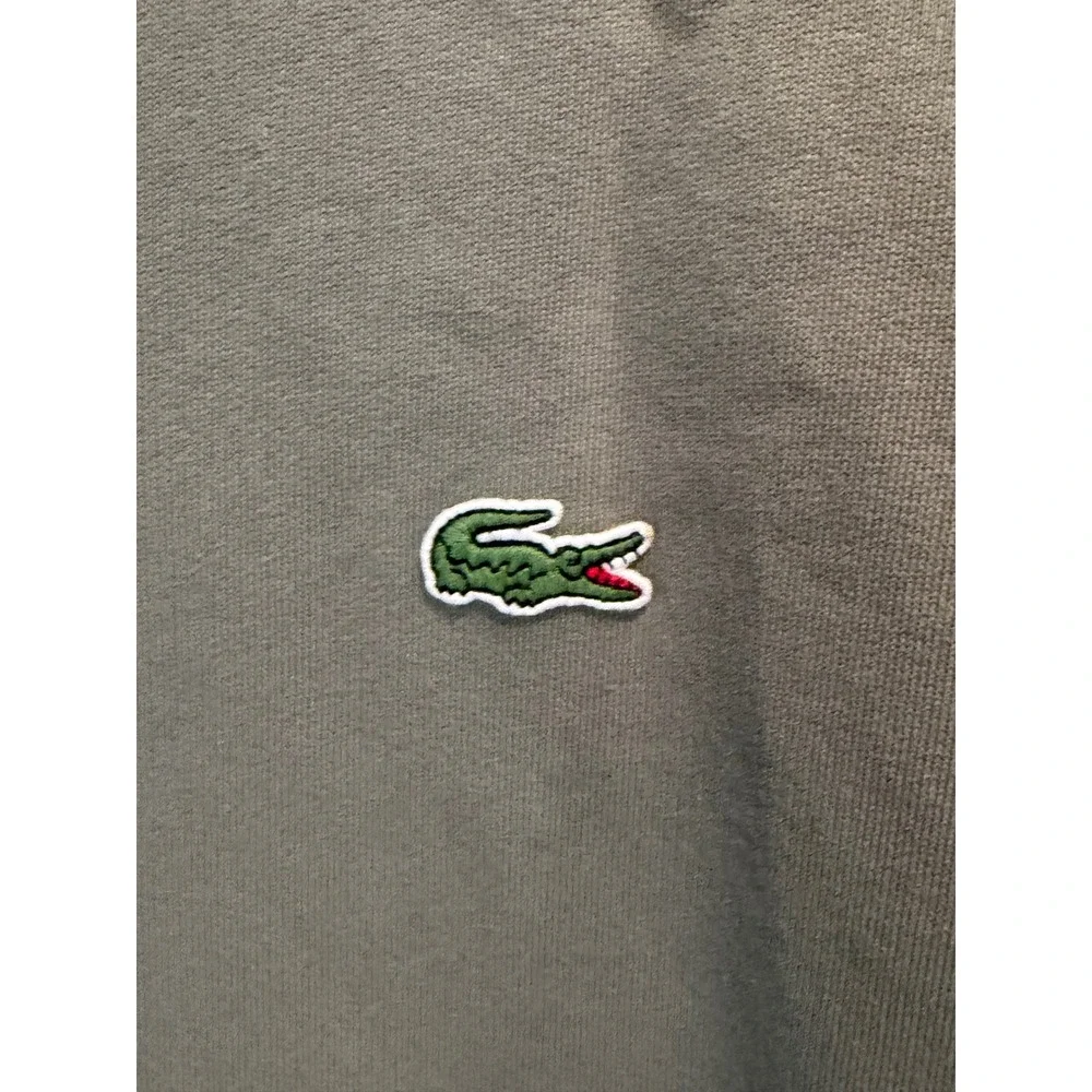 Lacoste Sport Mens XXL Olive Green Logo Tape‎ Sleeve Fleece Crewneck Sweatshirt
